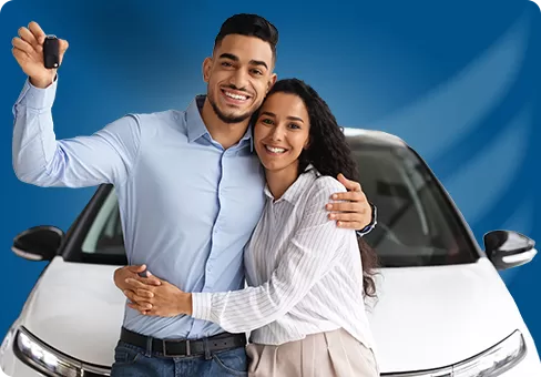 Young couple with keys